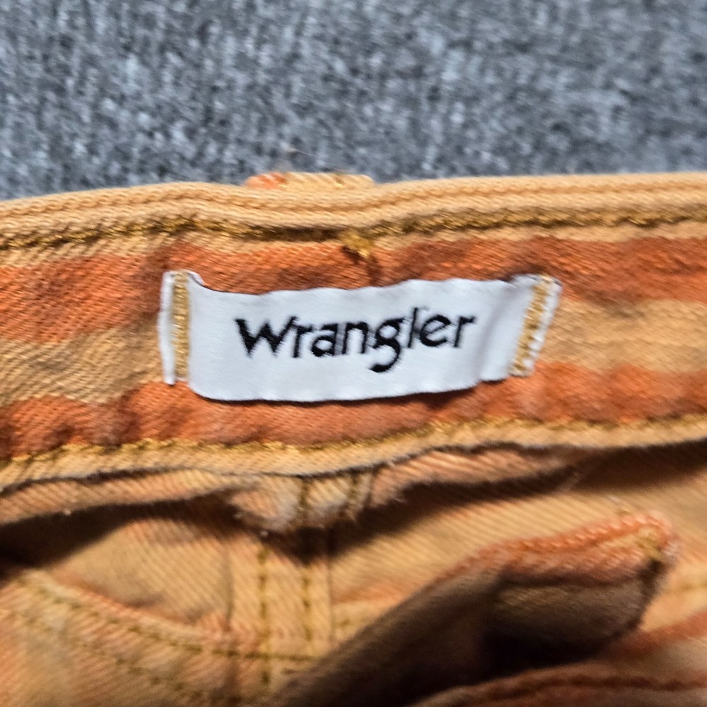 Wrangler Wanderer 622 High Rise Flare Jeans Women's 27x31 Retro Orange Striped - Picture 10 of 13